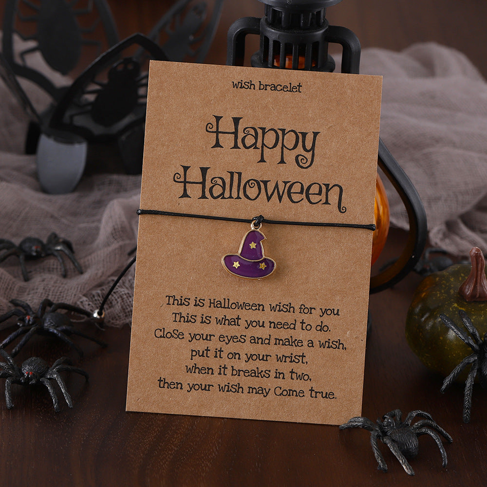 Wholesale  Series Pumpkin Ghost Skull Braided Bracelet